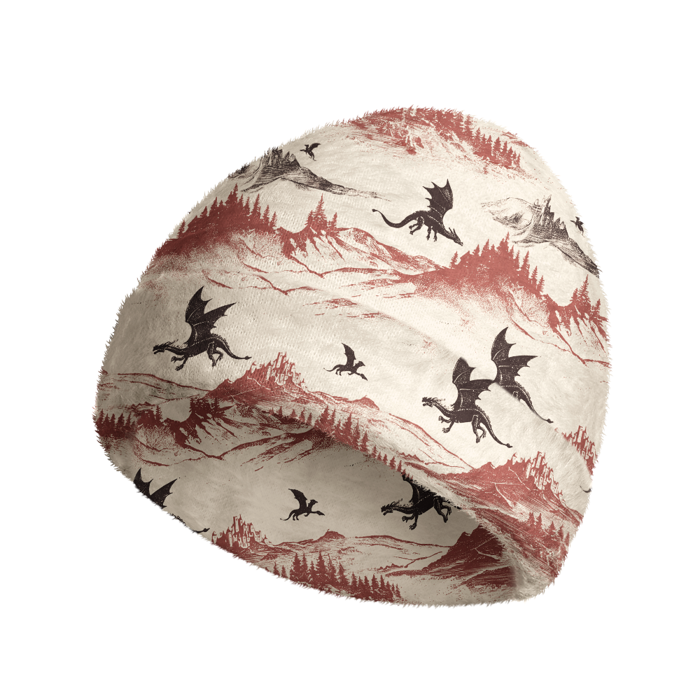 Pagewings Book Dragon Knit Patterned Beanie