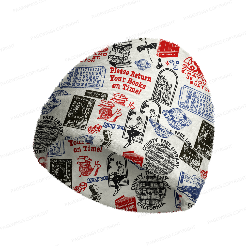 Pagewings Bookish Vibe Knit Patterned Beanie