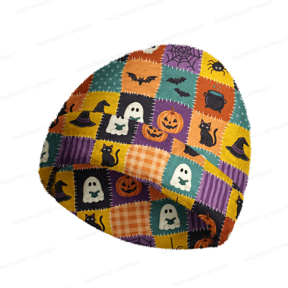 Pagewings Ghosts Love Reading Knit Patterned Beanie