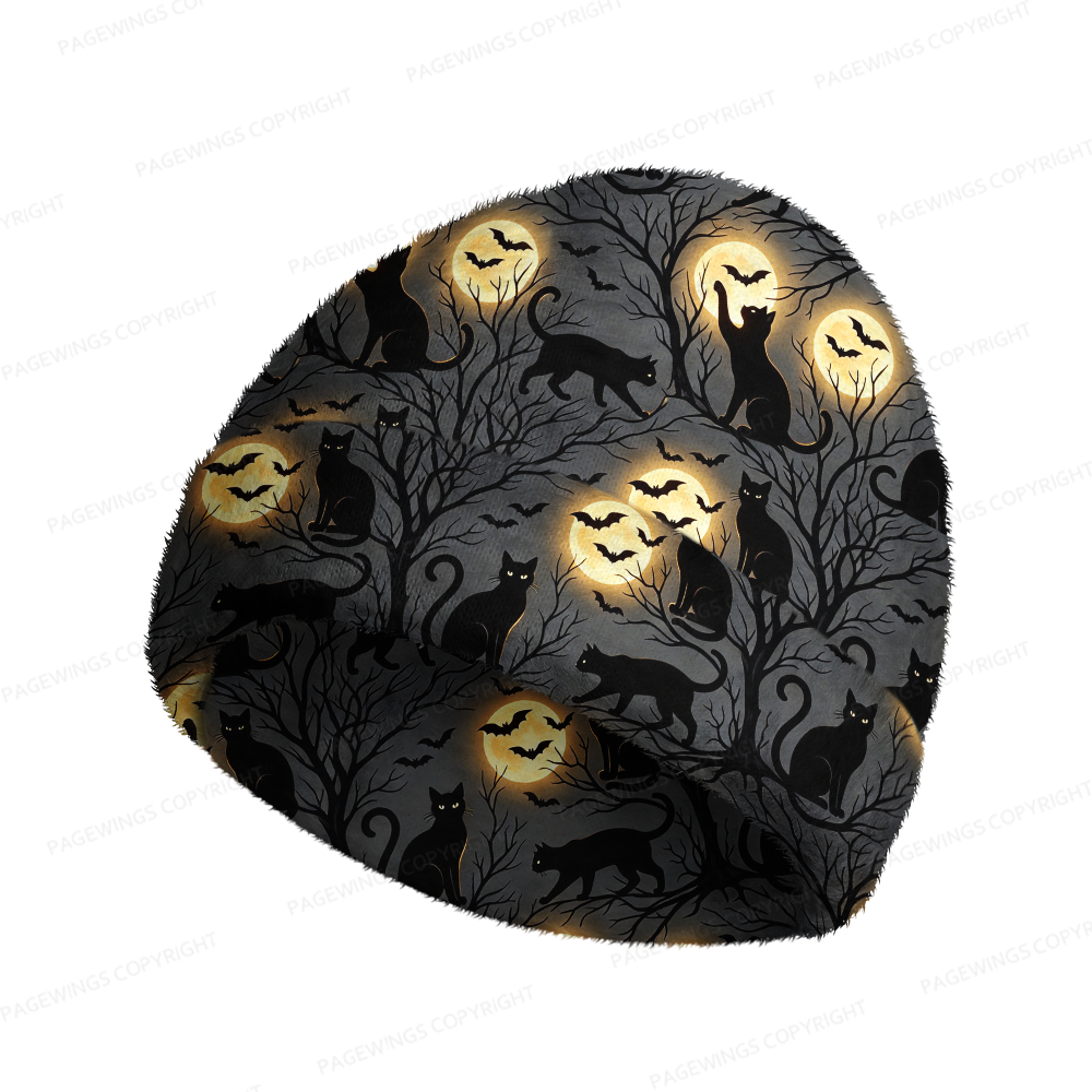 Pagewings The Cat and the Moon Knit Patterned Beanie