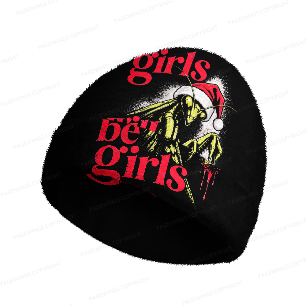 Pagewings Girls Will Be Girls Knit Patterned Beanie