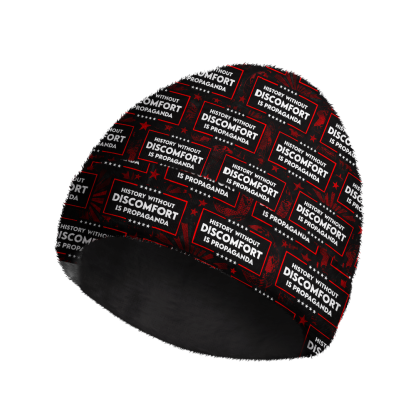 Pagewings History Without Discomfort Is Propaganda Knit Patterned Beanie