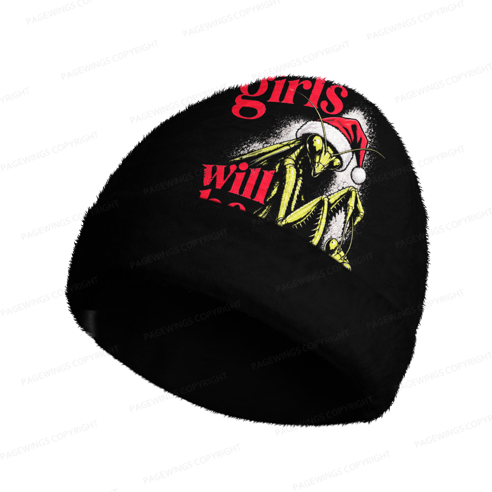 Pagewings Girls Will Be Girls Knit Patterned Beanie