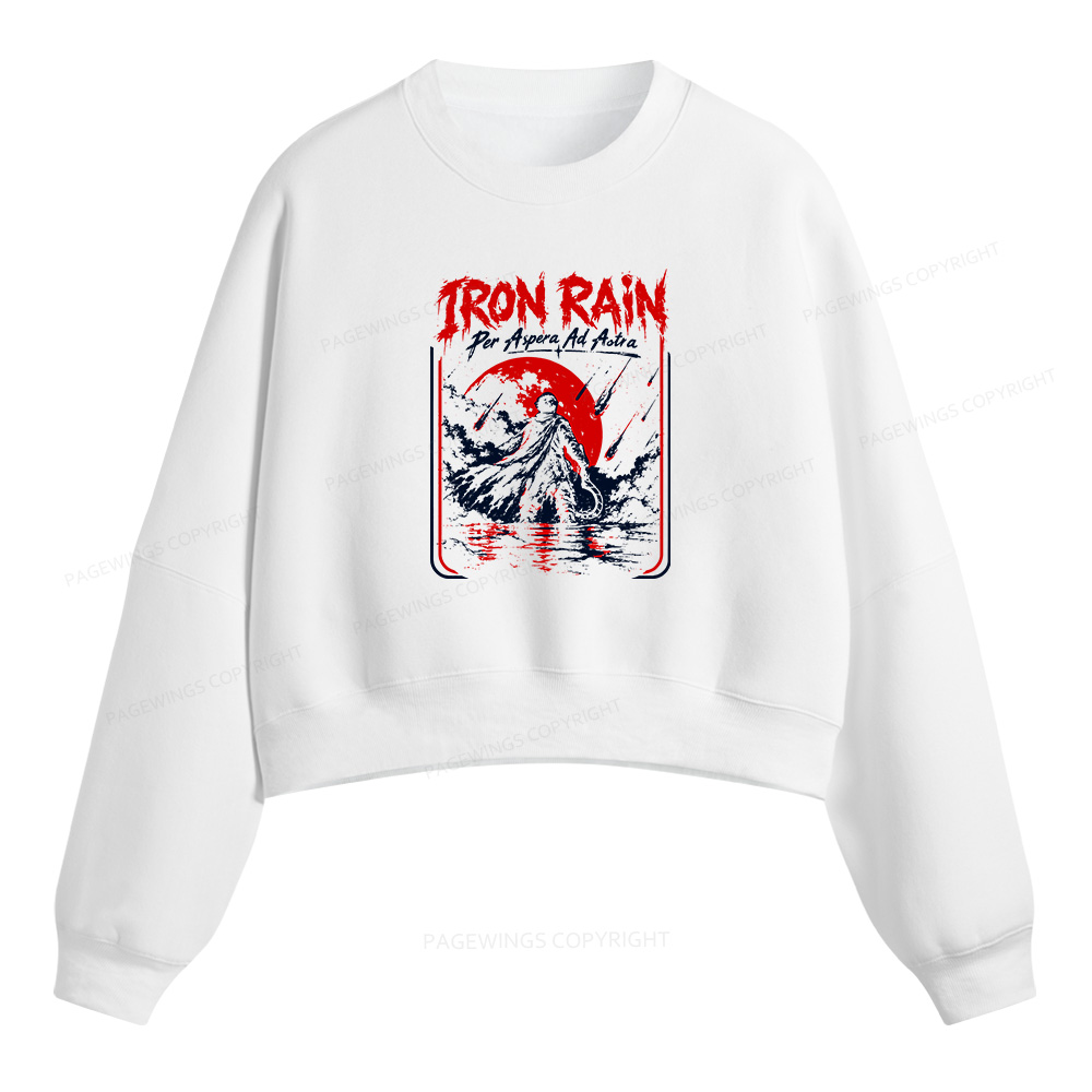 Pagewings Sci Fi Book Lover Fleece Crop Sweatshirt