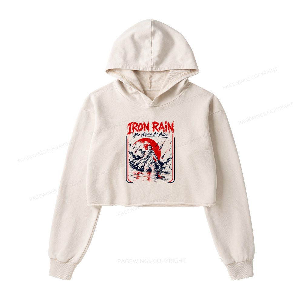 Pagewings Sci Fi Book Lover Washed Crop Hoodie