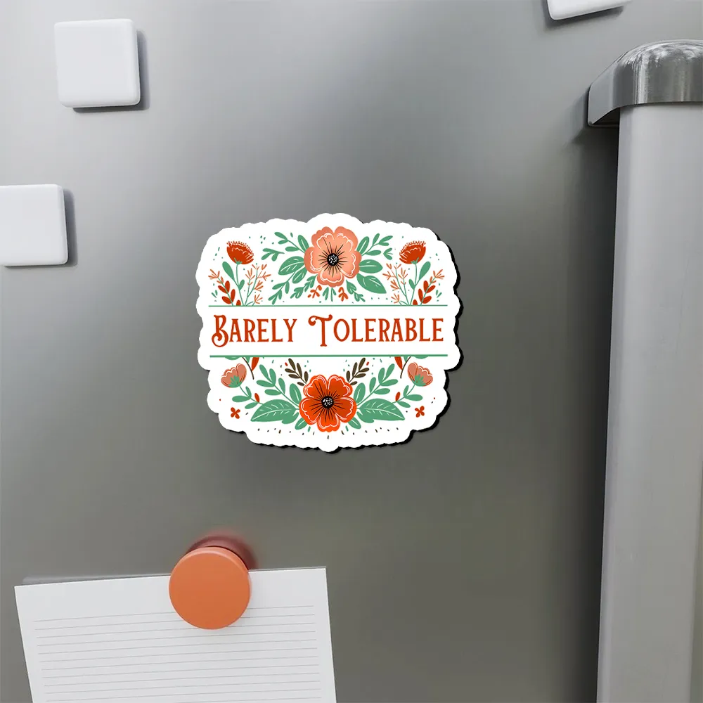 Pagewings Barely Tolerable Book Lover Bookish Fridge Magnet
