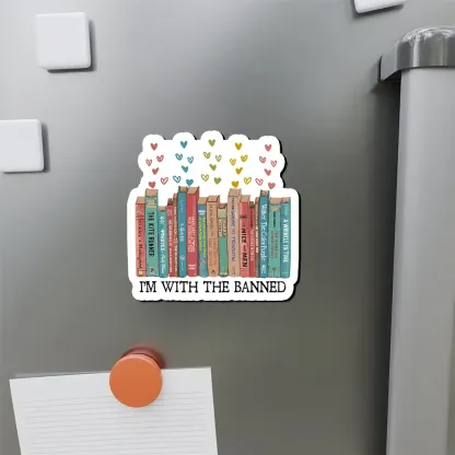 Pagewings I'm With The Banned Fridge Magnet