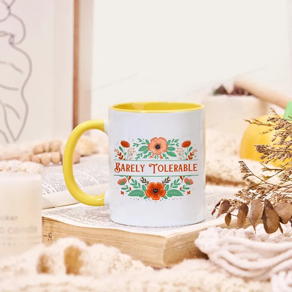 Pagewings Barely Tolerable Book Lover Bookish Mug