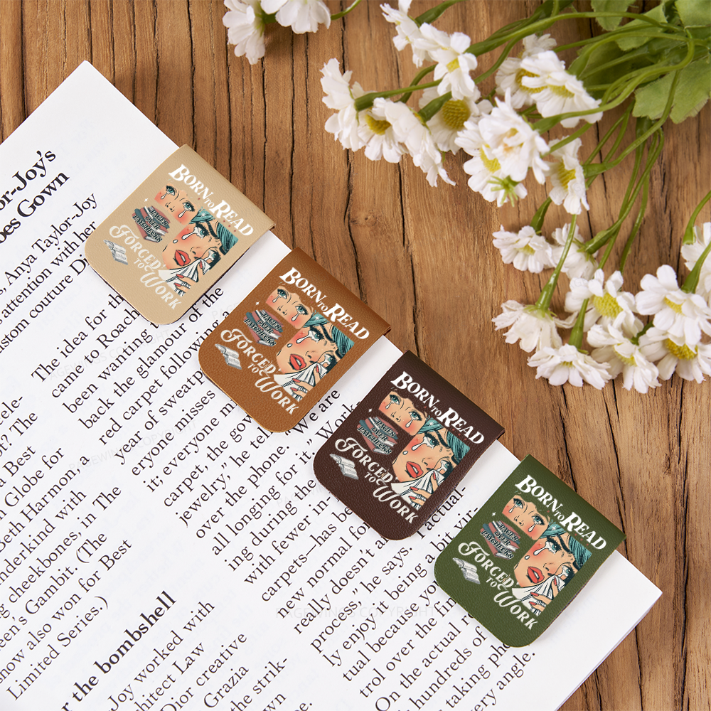 Pagewings Born To Read Bookish Feathers Quotes Magnetic Bookmark