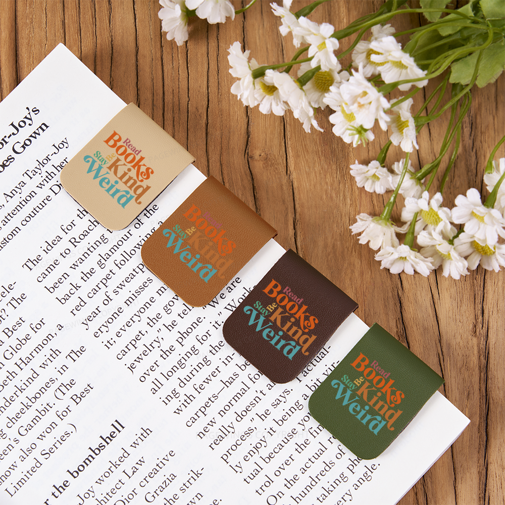 Pagewings Read Books Be Kind Stay Weird Feathers Quotes Magnetic Bookmark