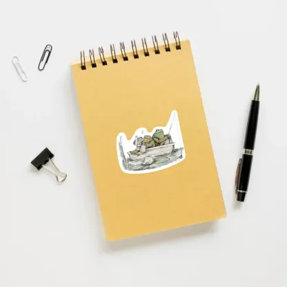 Pagewings Frog Reading Sticker