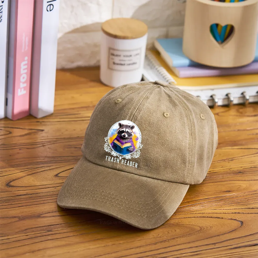 Pagewings Trash Reader Washed Cap