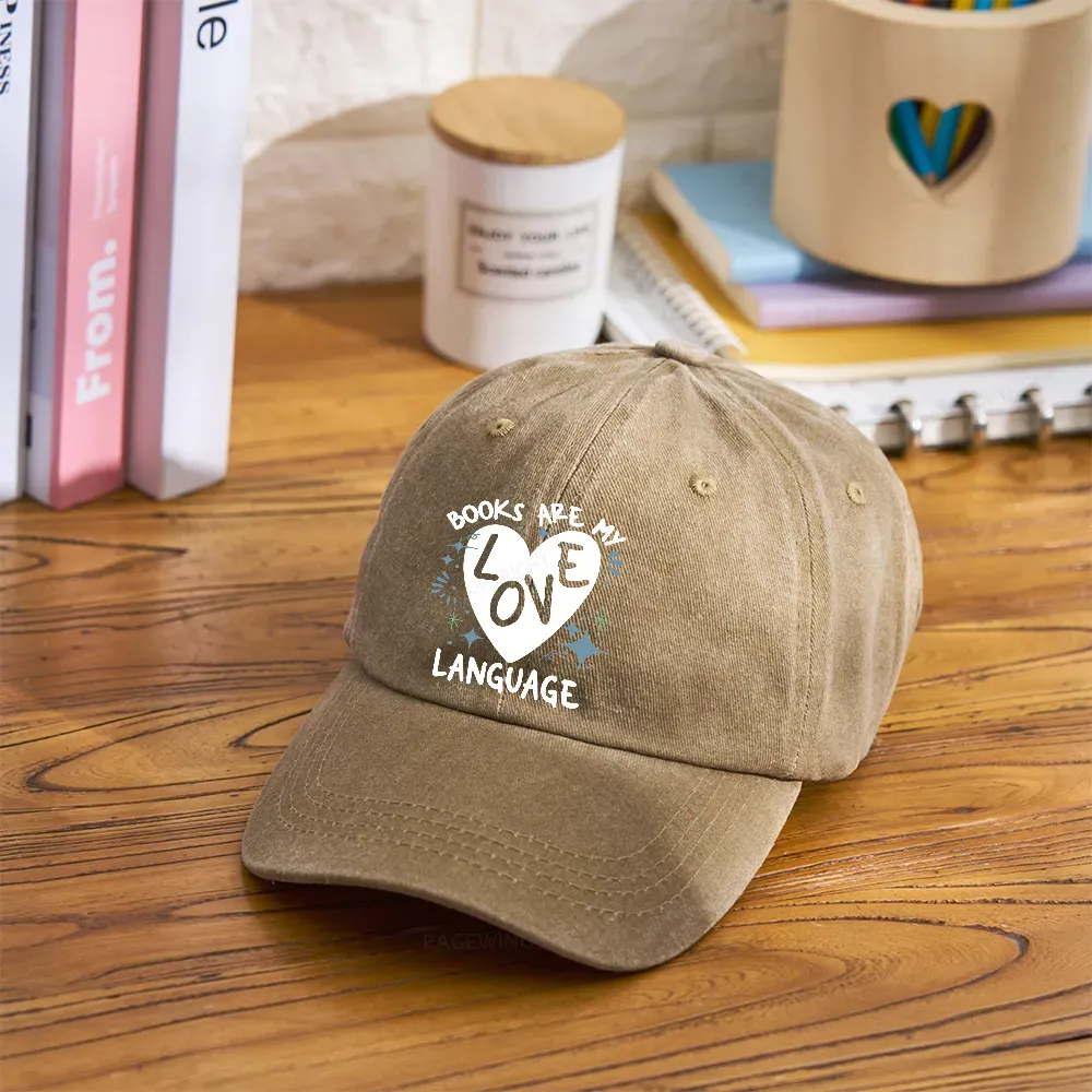 Pagewing Books Are My Love Language Washed Cap