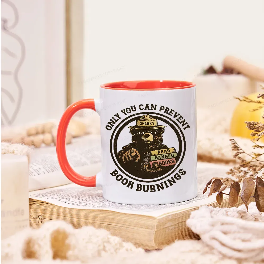 Pagewings Only You Can Prevent Book Burnings Mug