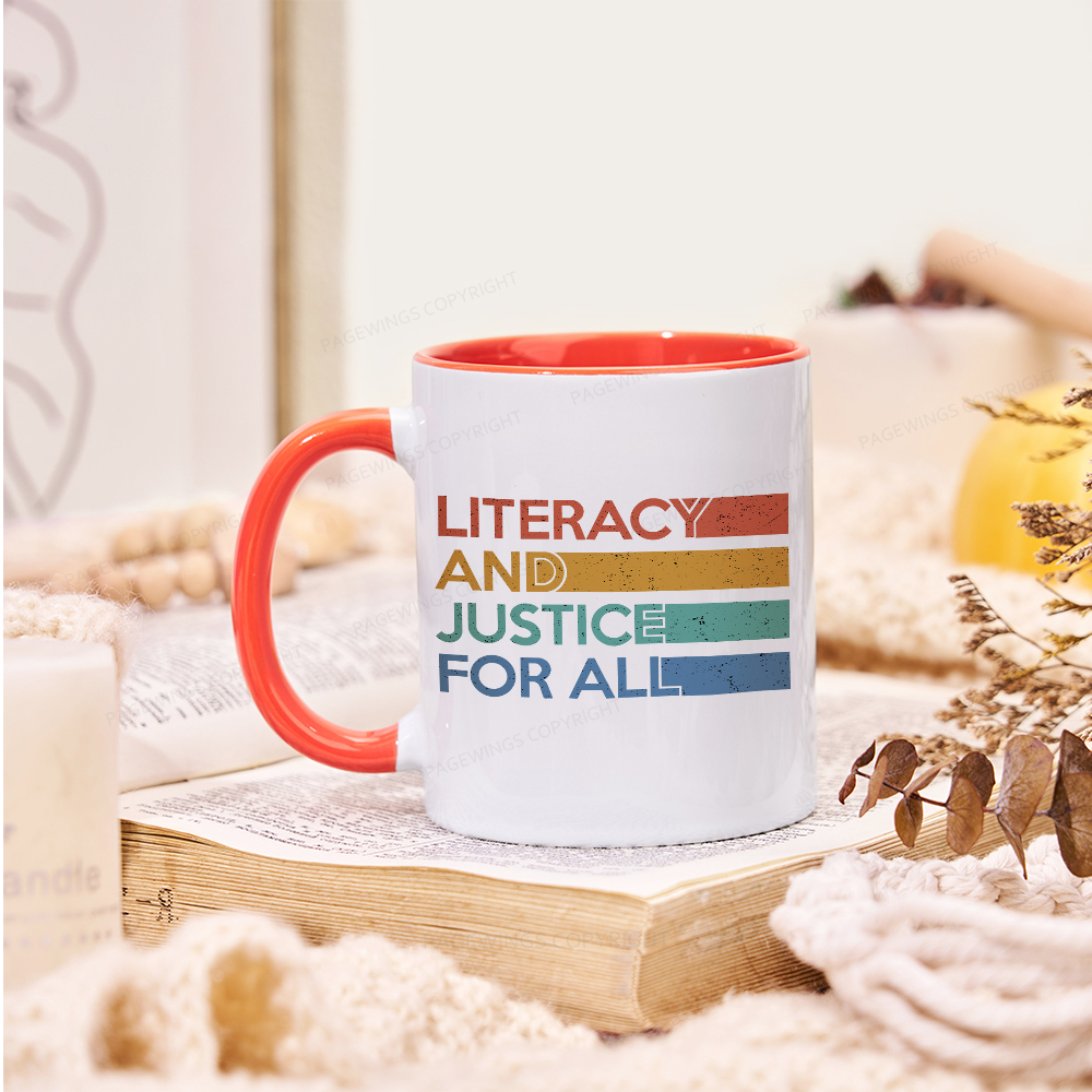 Pagewing Literacy and Justice For All Mug