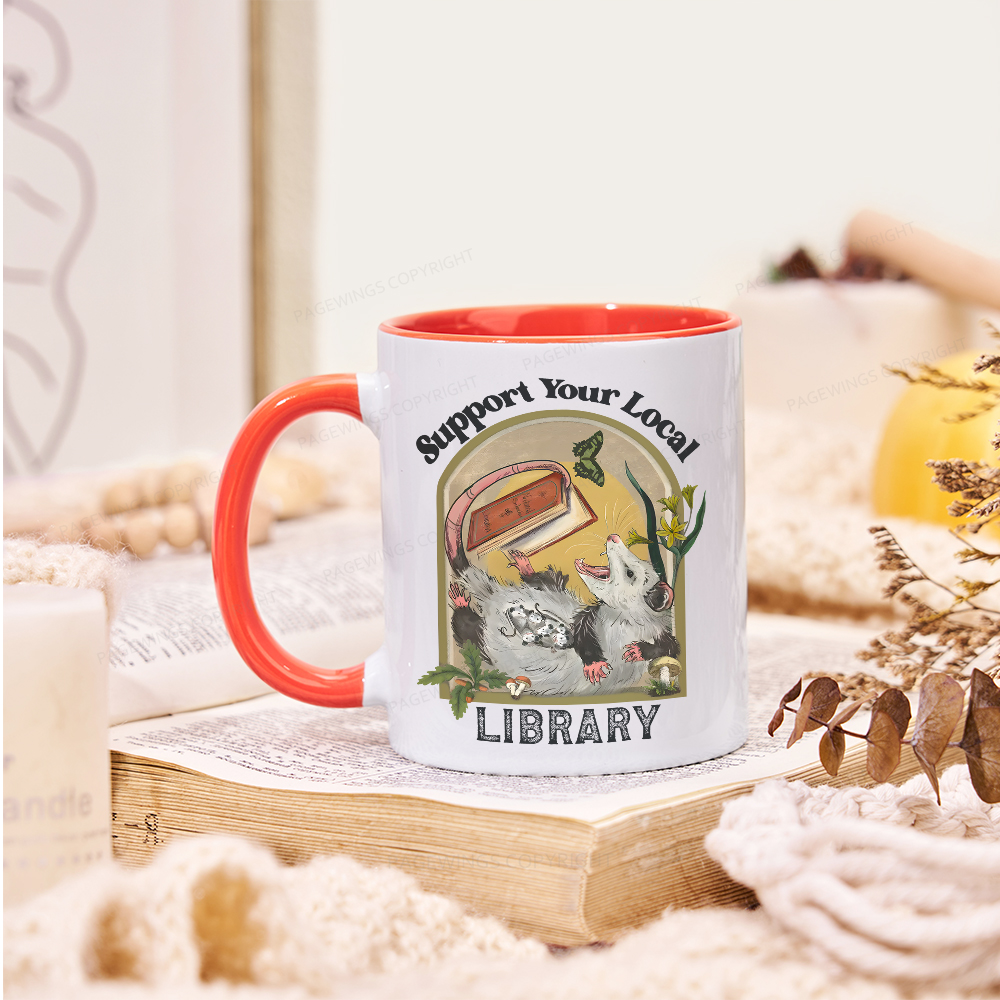 Pagewings Library Readers Make Leaders Jersey Short Sleeve Tee Mug