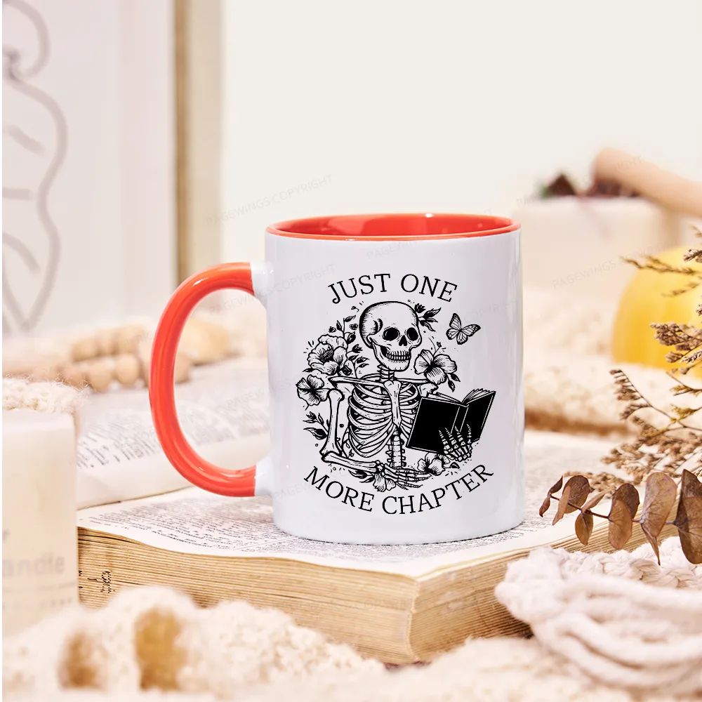 Pagewing One More Chapter Skeleton Unisex Tee Mug