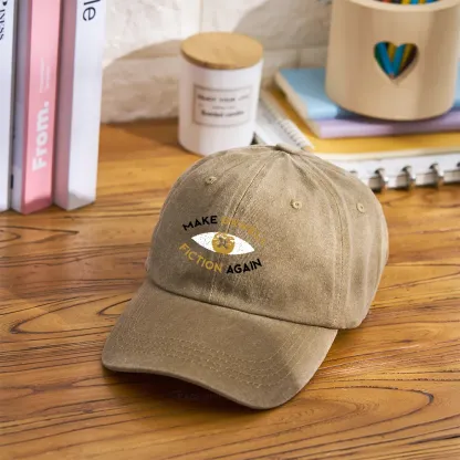 Pagewings Make Orwell Fiction Again - Dystopian Literature Philosophy Washed Cap