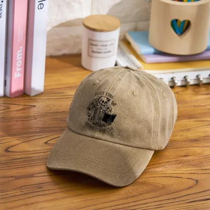 Pagewing One More Chapter Skeleton Unisex Tee Washed Cap