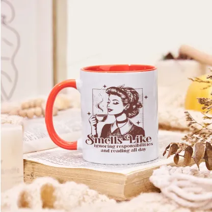 Pagewings Ignoring Responsiblities And Reading All Day Mug