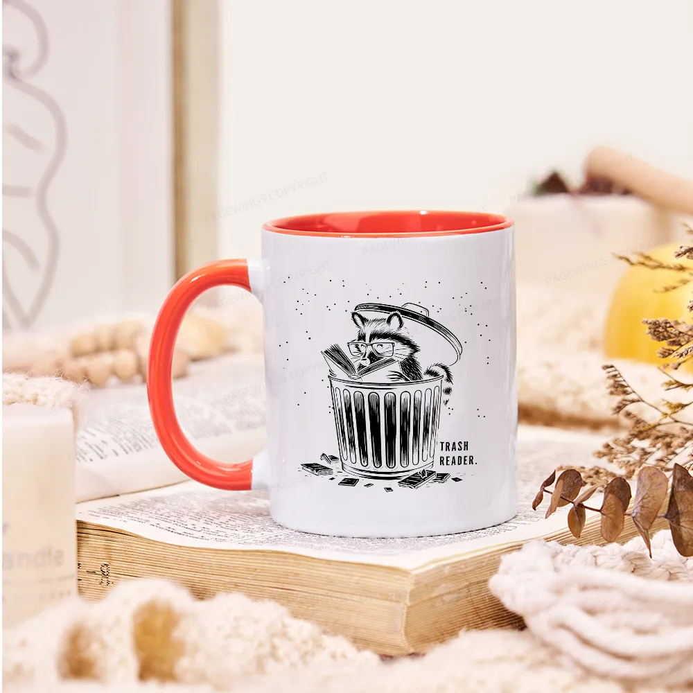 Pagewings Trash Reader Raccoon - Book Quote Mug