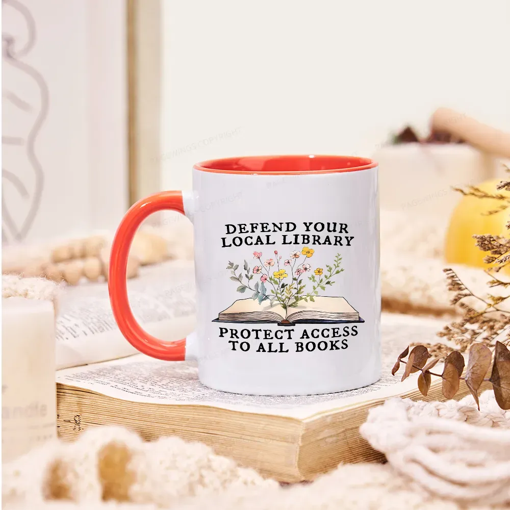 Pagewings Books Save Lives Protect Libraries Mug