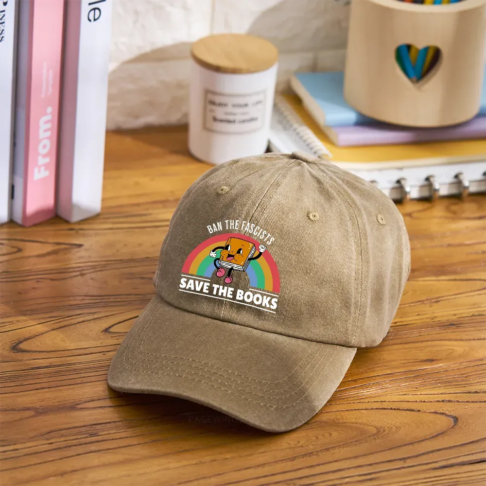 Pagewings Ban The Fascists Save The Books Washed Cap