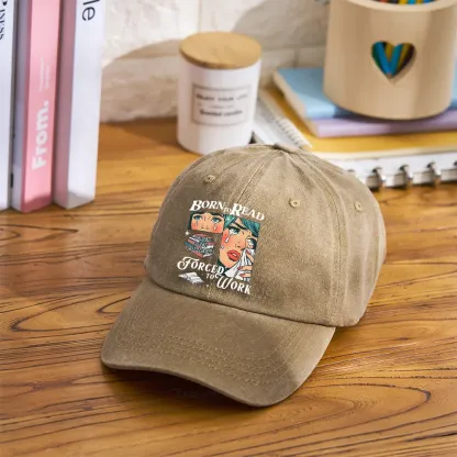 Pagewings Born To Read Bookish Washed Cap