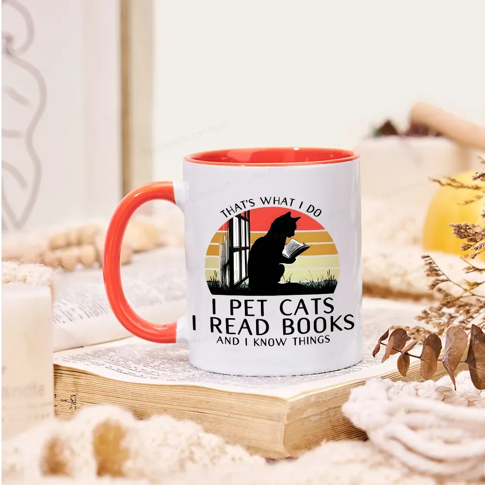 Pagewings Cat And Book Mug