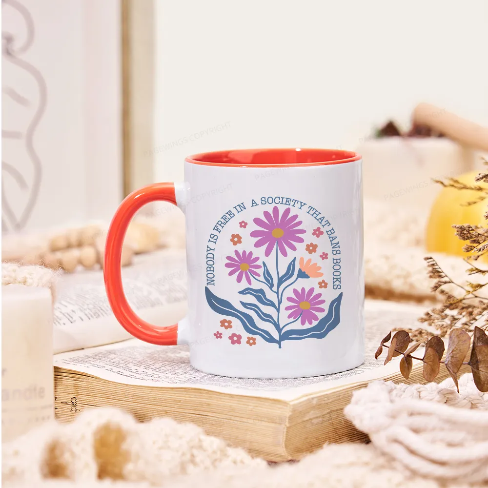 Pagewings Read Banned Books, Social Justice Gift Mug