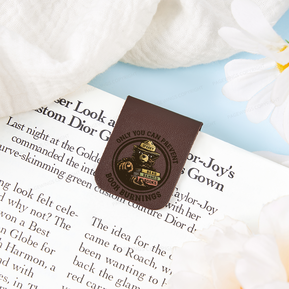 Pagewings Only You Can Prevent Book Burnings Feathers Quotes Magnetic Bookmark