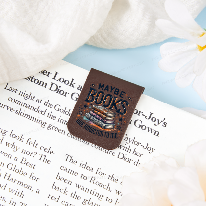 Pagewings Maybe Books Are Addicted To Me Feathers Quotes Magnetic Bookmark