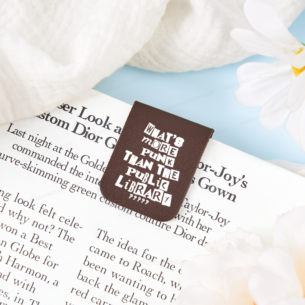 Pagewings What’s More Punk Than The Library Feathers Quotes Magnetic Bookmark