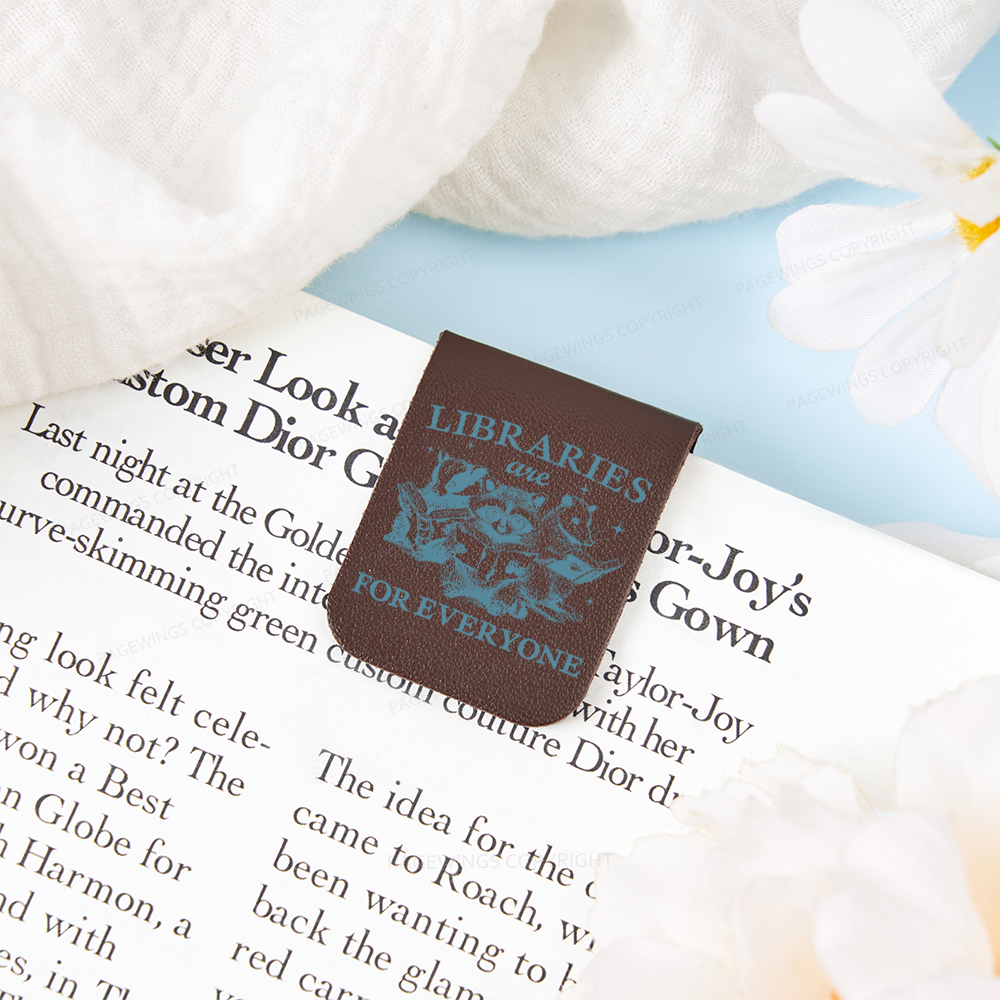 Pagewings Libraries Are For Everyone Feathers Quotes Magnetic Bookmark
