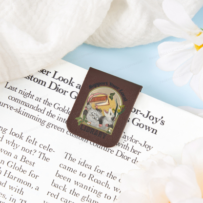 Pagewings Library Readers Make Leaders Jersey Short Sleeve Tee Feathers Quotes Magnetic Bookmark