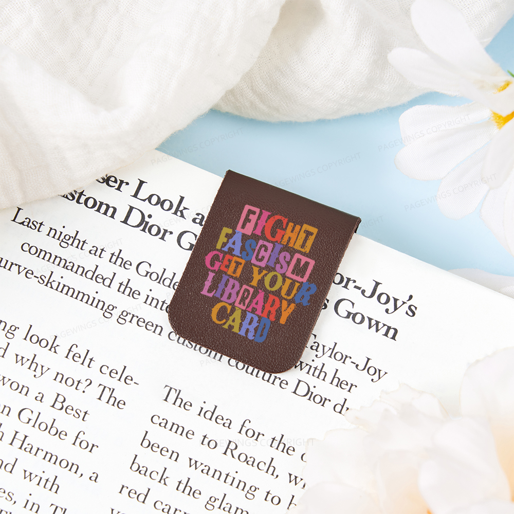 Pagewings Get Your Library Card Feathers Quotes Magnetic Bookmark