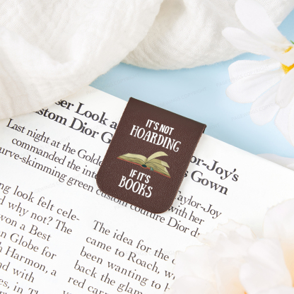 Pagewings It's Not Hoarding If It's Books Feathers Quotes Magnetic Bookmark