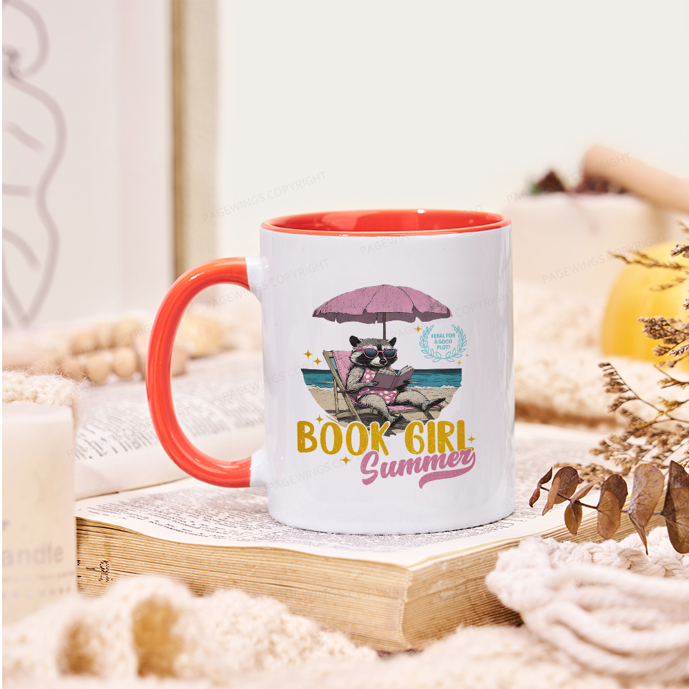 Pagewings Book Girl Summer Mug