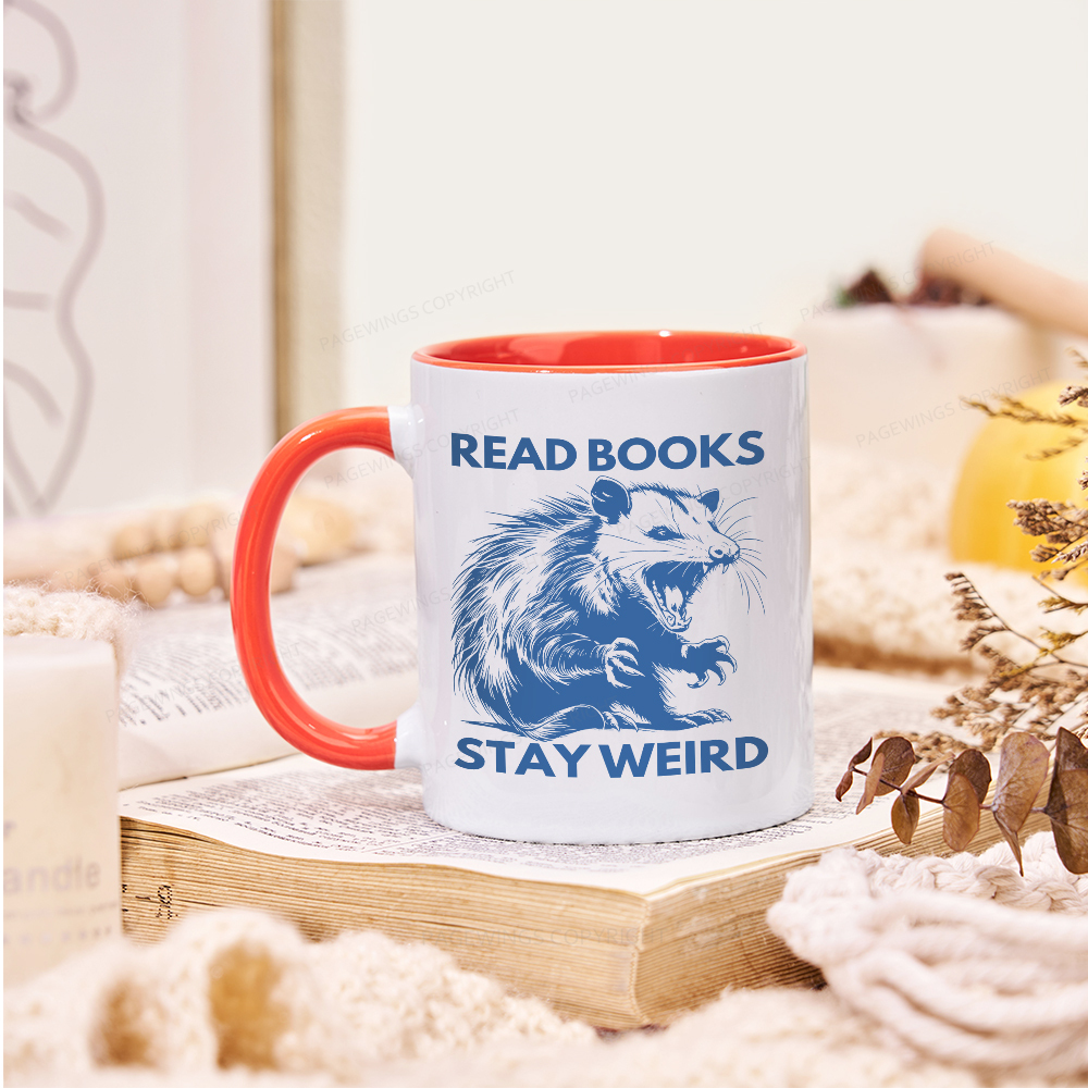 Pagewings Read Books Stay Weird Mug
