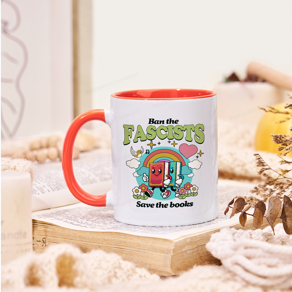 Pagewings Ban the Fascists Save the Books Mug