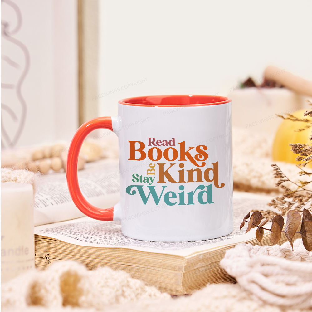 Pagewings Read Books Be Kind Stay Weird  Mug