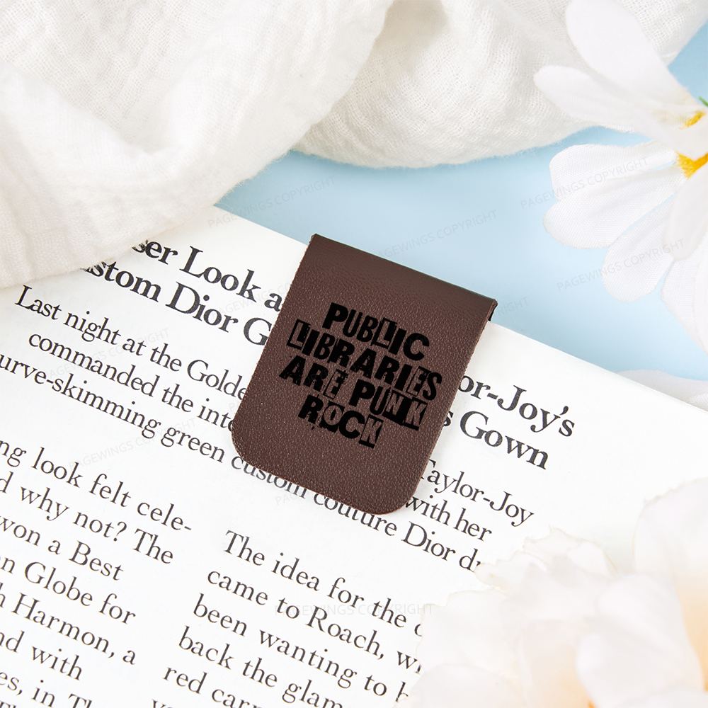Pagewings Public Libraries Are Punk Rock Magnetic Bookmark