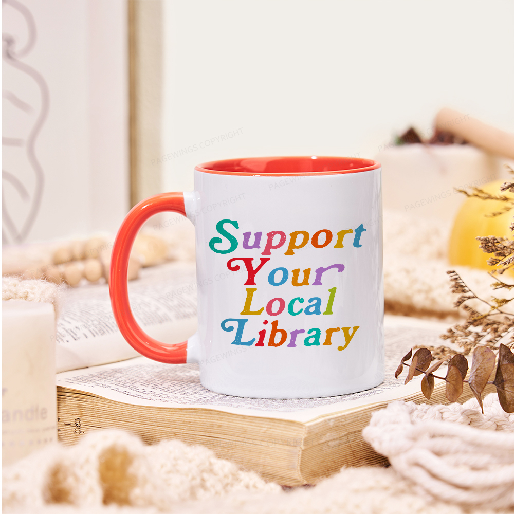 Pagewings Support Your Local Library Mug