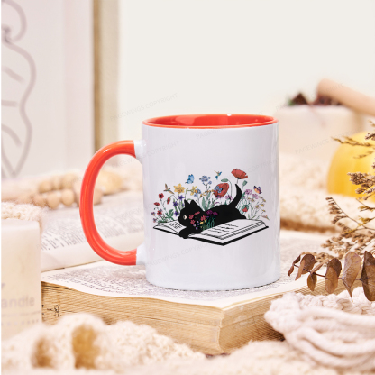Pagewings Cute Book Cat Mug