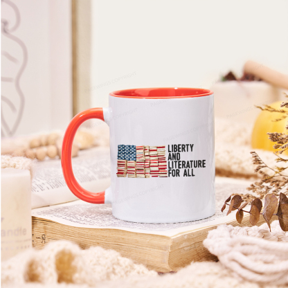 Pagewings Liberty And Literature For All Mug