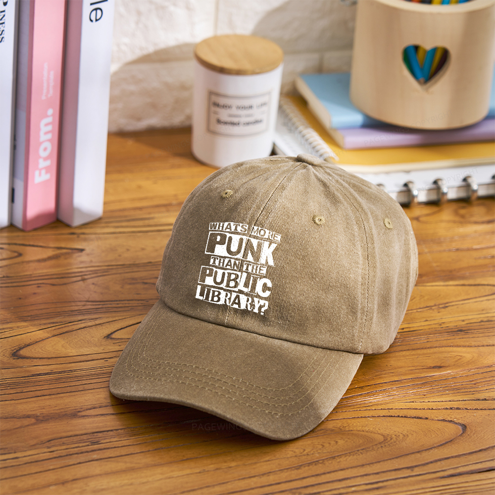 Pagewings What‘s More Punk Than the Public Library Washed Cap