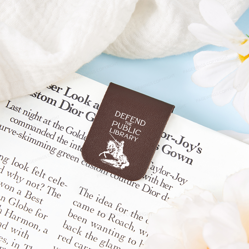Pagewings Defend The Public Library Magnetic Bookmark