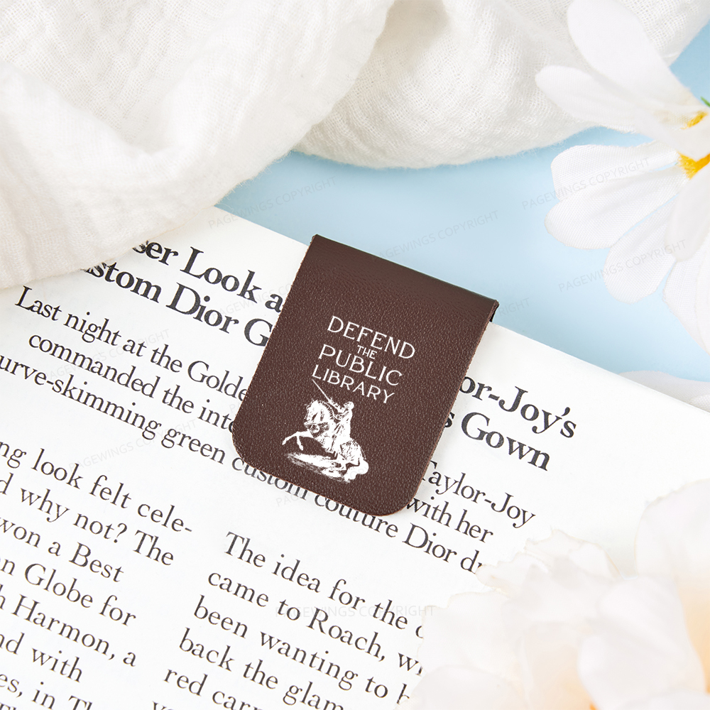 Pagewings Defend The Public Library Magnetic Bookmark