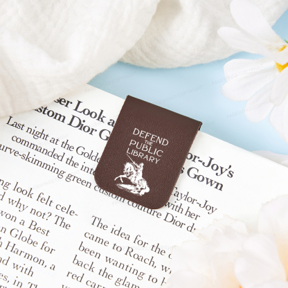 Pagewings Defend The Public Library Magnetic Bookmark