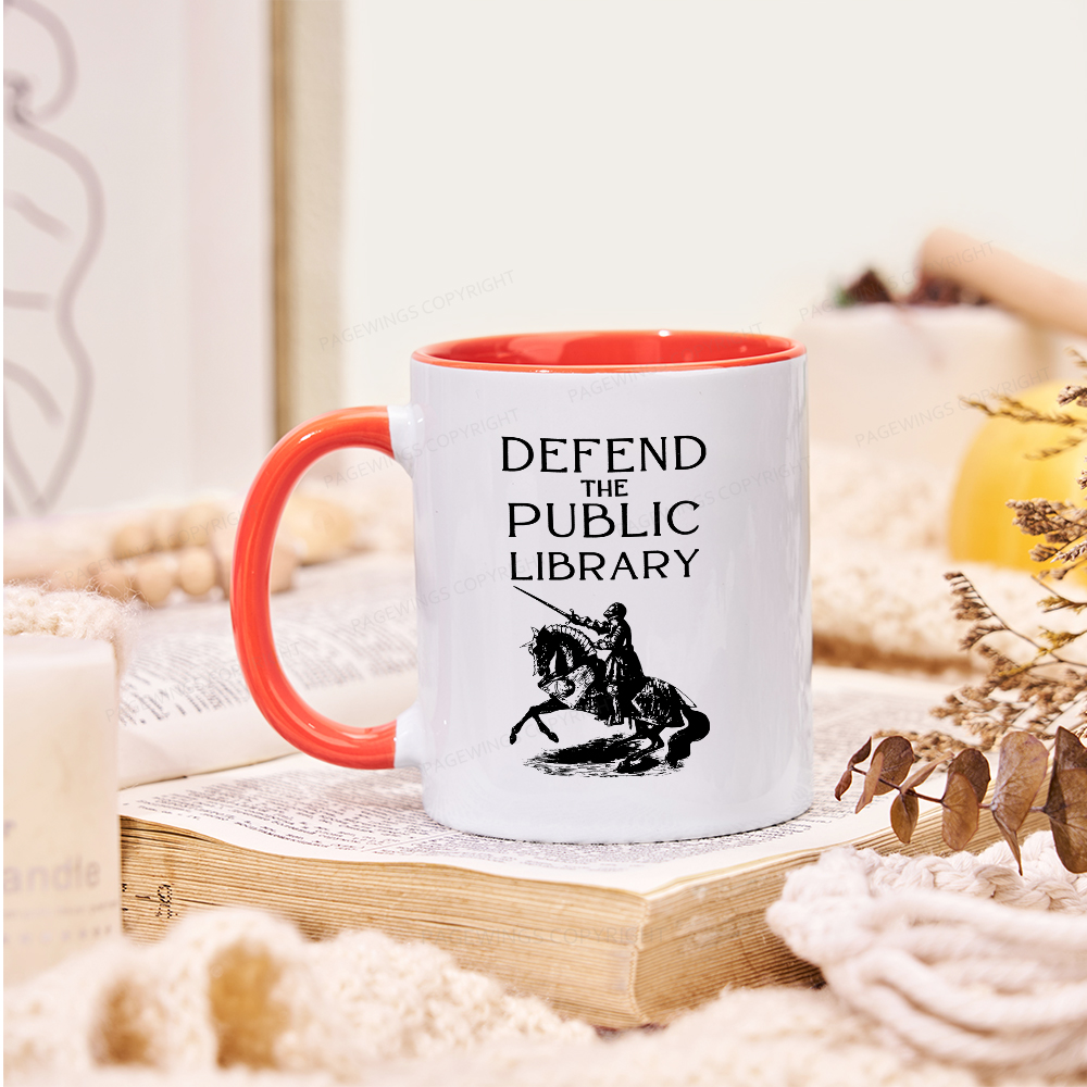 Pagewings Defend The Public Library Mug